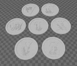 Floral Letter Coasters T-Y