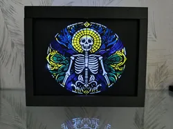 Halloween Skeleton Lightbox: A Día de los Muertos-Inspired Shadow Box Display