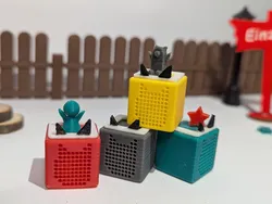 Miniatur Toniebox mit Figuren, für Elf und Wichtel