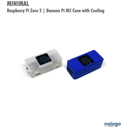 M!N!MAL 0 CH - Raspberry Pi Zero 2 / Banana Pi M2 Case with Heatsink & Cooling