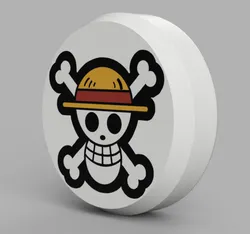 One Piece Straw Hat Jolly Roger for Bambu A1 Series Window Button