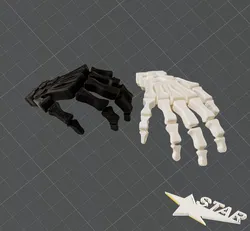 Skelett Hand beweglich / skeleton hand moveable