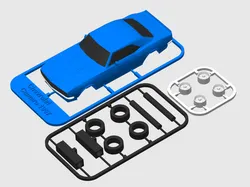 Chevrolet Camaro 1967 kit card with rotating wheels
