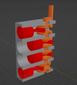 In-Line 4 piston engine model