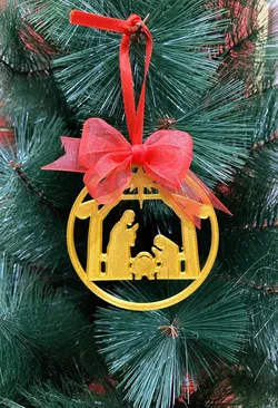 Jesus birth christmas tree ornament