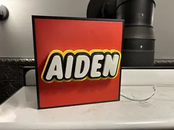 AIDEN Name Popular Building Blocks Sign