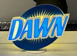 DAWN Name Popular Dish Detergent Logo Sign