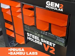 GEN2 Steel Sheet Holder V2 For Prusa and Bambu Lab