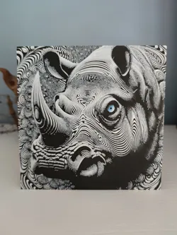 Hueforge of a rhino