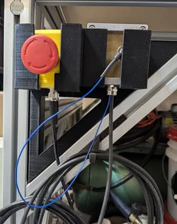 Avid CNC Router E-stop and Z index holder with cable hooks
