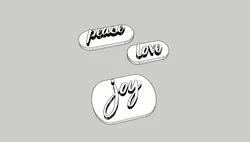 Basic Phrases Cookie/Craft Stamp