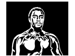Black Panther stencil 7