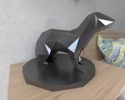 Digital Art STL Descărcare - Ferret Lowpoly Low poly - RandomThings