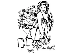 Girl stencil 80