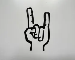 Hand Rock Sign Wall Art #1