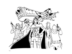 Harlock Space Pirate stencil