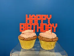 Happy Birthday Cake Topper - Lego Style