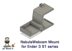 Nebula Camera Mount Ender3 S1 v17 with Cable Clip
