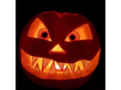 Pumpkin teeth eyes