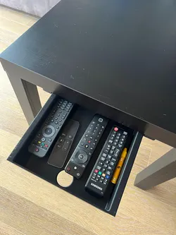 Remote holder tray for coffee table