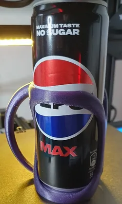 Slim aluminium can holder