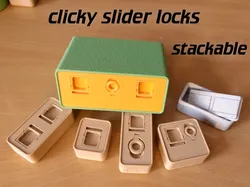 stackable slider-lock box, card box