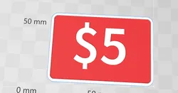 Craft fair price sign