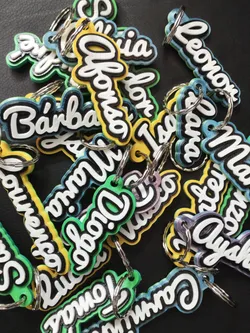Customizable name keychain / tag