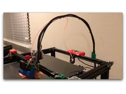 Ender 5 Plus tie wrap cable erector and strain relief