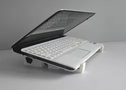 Laptop stand with connector