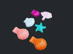 Lego seashell's, Star fish, fish, shell