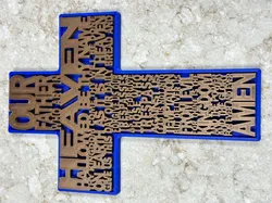 OurFather Cross with thicker holder - no glue