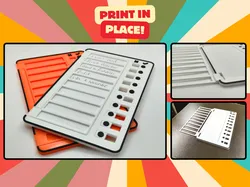 Print in place checklist / to-do board - Insert your paper and close!