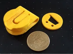 Shopping cart coin holder belt clip.