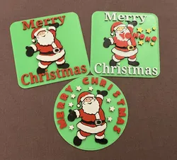 Christmas Coasters With Santa Claus