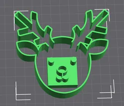 Create festive cookies with the reindeer and its face features!