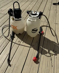 Electric Garden Pump Sprayer Conversion with Detachable Cordless Air Compressor