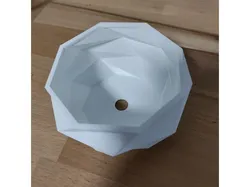 Low Poly Planter - Wide Top (with drainage hole)