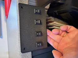 Under worktop toggle switch box