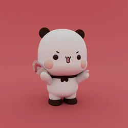 Characters & Creatures STL Descărcare - Kawaii Panda (flip flop) - akash3dprints