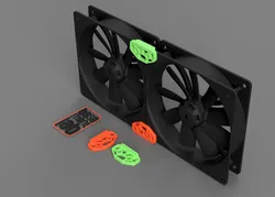 Cooling Fan Bracket (120mm model) - Staffetta Giunzione Ventole Pc (Modello da 120mm)