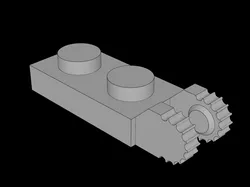 Lego Compatible (44302b.dat) Hinge Plate  1 x  2 Locking with Dual Finger on End Vertical without Groove on Short Side
