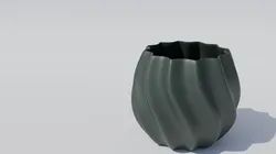 Minimalist Twisted Spiral Vase