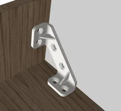 45° Winkel mit Verstärkungsrippen für Regale <<>> 45° angle with reinforcing ribs for shelves