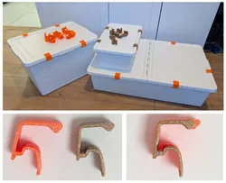 Closure Clips Compatible with IKEA Sockerbit Boxes (2 Sizes)