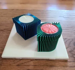Finned Tea Candle Holders