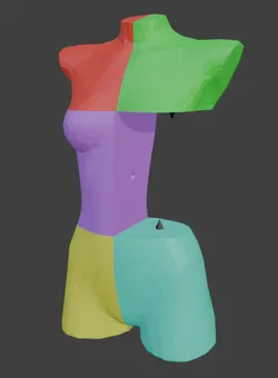 Full size mannequin for small and large buildplates