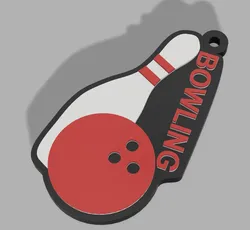 Jewelry & Accessories STL indir - BOWLING SLEUTELHANGER - Gominolozgz