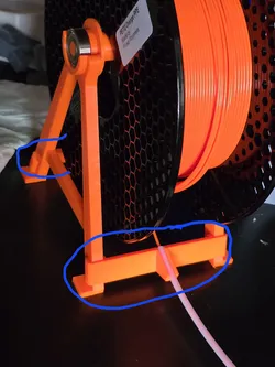Larger connectors for Hanging Spool Holder with PTFE tube holder