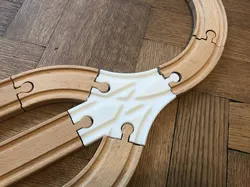 Small 45deg Double Switch - Brio/IKEA Wooden Train Track